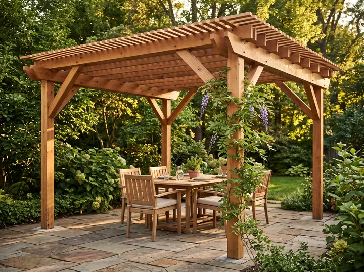 A finished pergola