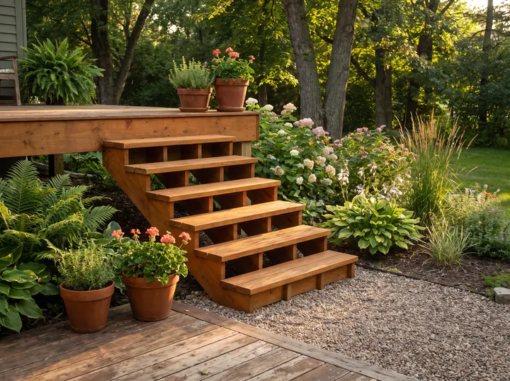 A finished set of stairs